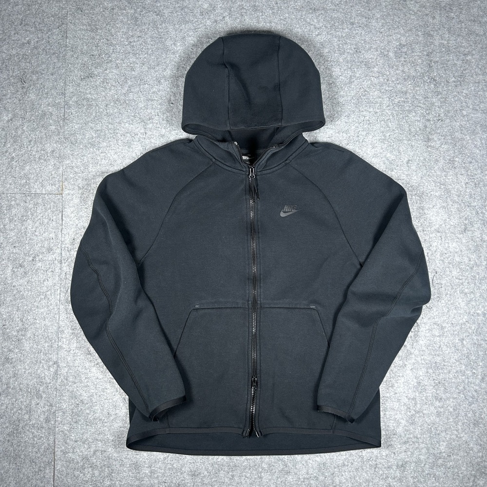 Nike Tech Fleece Hoodie Mens Medium Black Full Zip Sportswear